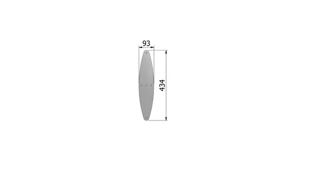 beMatrix baseplate | orbit grey | 93 x 434 mm