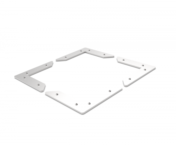 beMatrix | Boxscreen | 2976 x 2976MM | Joining Set 90 degree support premounted