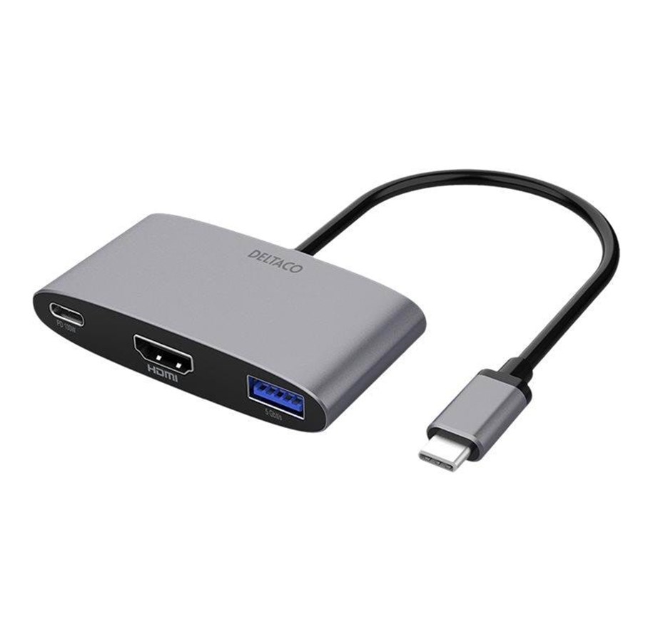 Adapter | Deltaco Prime USB C - HDMI/USB