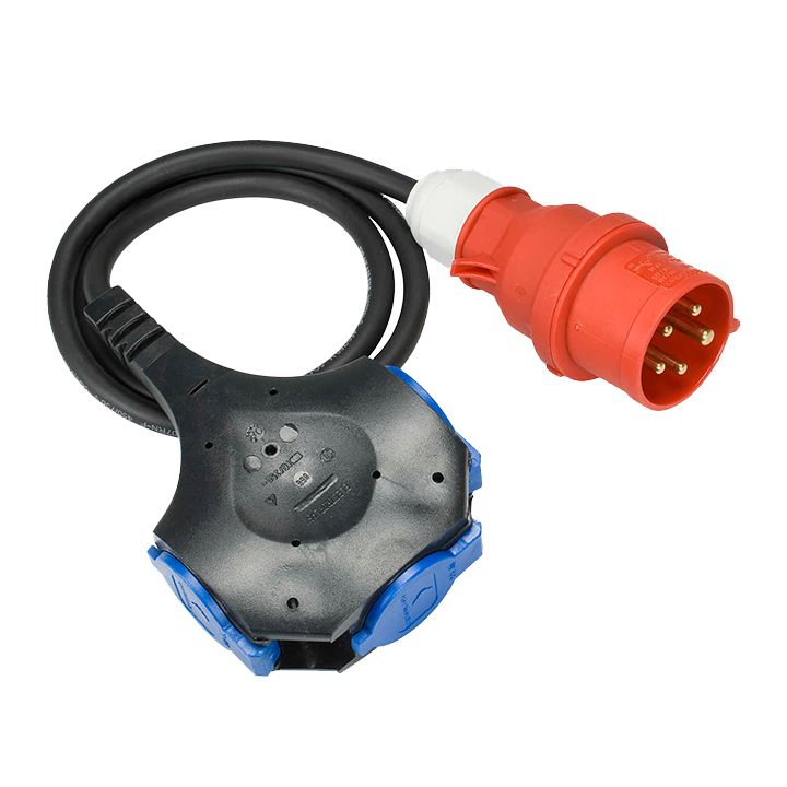 3-Phase Split Cable | 16A to 3 x 1-Phase 16A Schuko