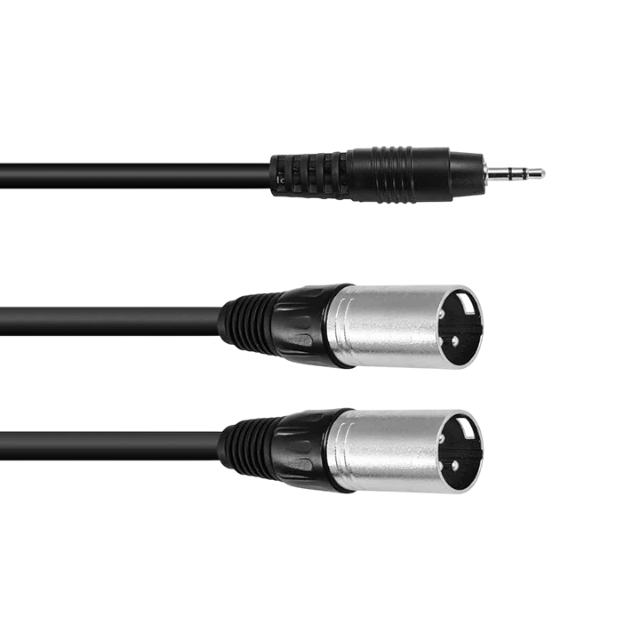 Adapter Cable | 3,5mm jack (male) to 2 x XLR (male)