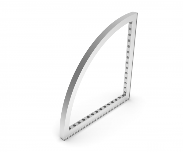 beMatrix b62 | Pie Frame | 0496 x 0496 mm, 1 side curved