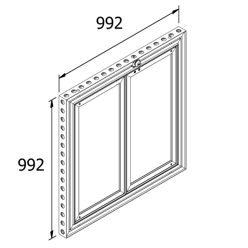 beMatrix | b62 | Double Locking Storage Door with Code Lock | 0992 x 0992mm - Image 1