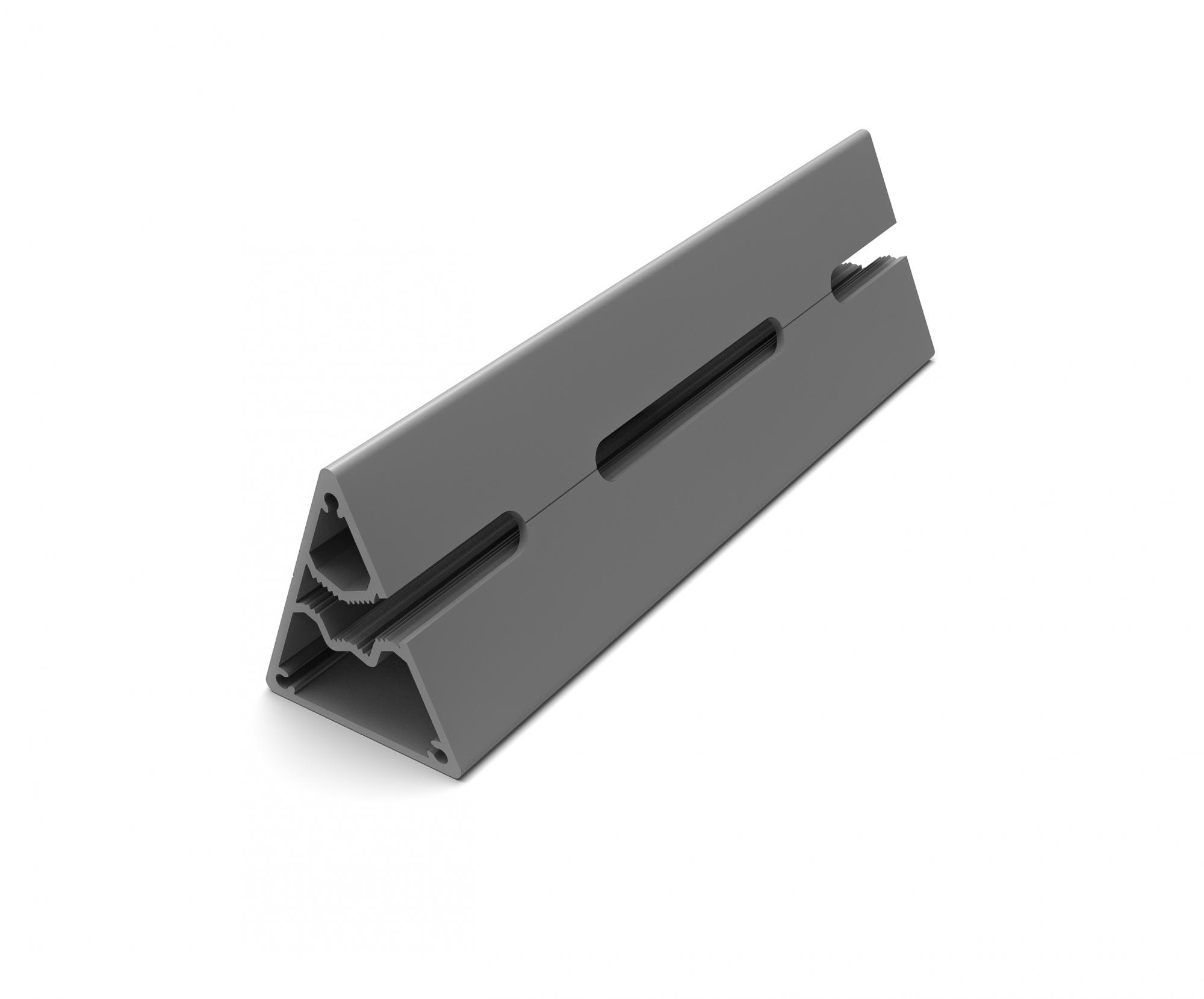 beMatrix b62 | Corner post 135° 2 threaded slots | H=1488 mm