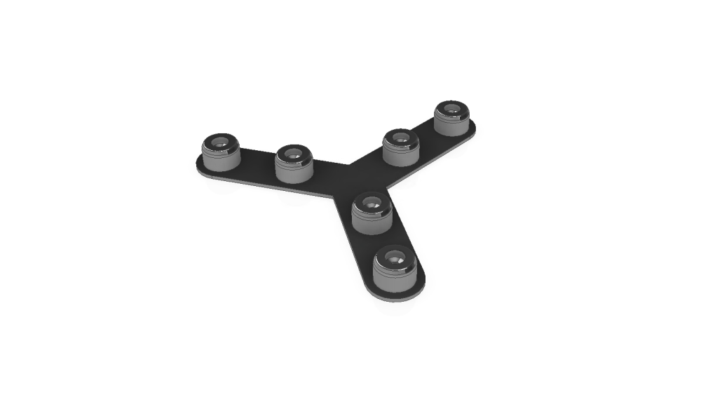 beMatrix Steele-Frame Connector | D30 | 3x120 degree, 6 Pin