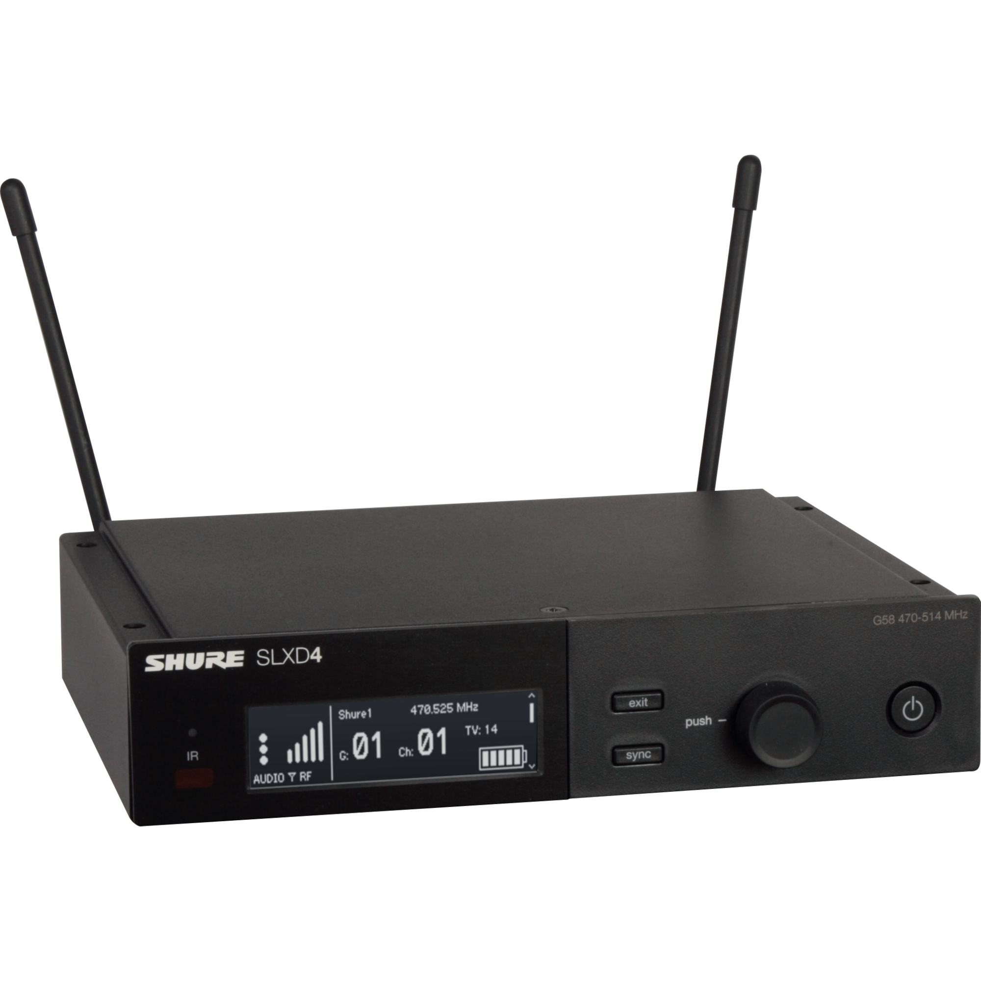 Shure SLXD4 I Wireless Single Channel Receiver (S50 823-832 / 863-865 MHz) | Kit