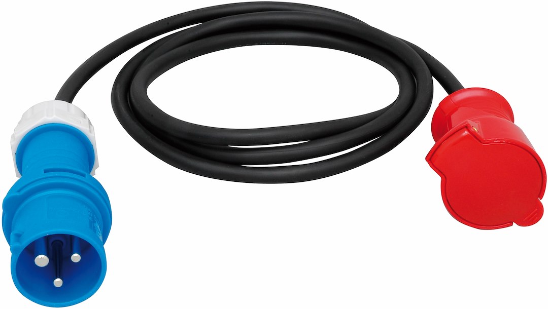 Kabel, 1-fas Schucko -> 3-fas 16A, 3-5 m