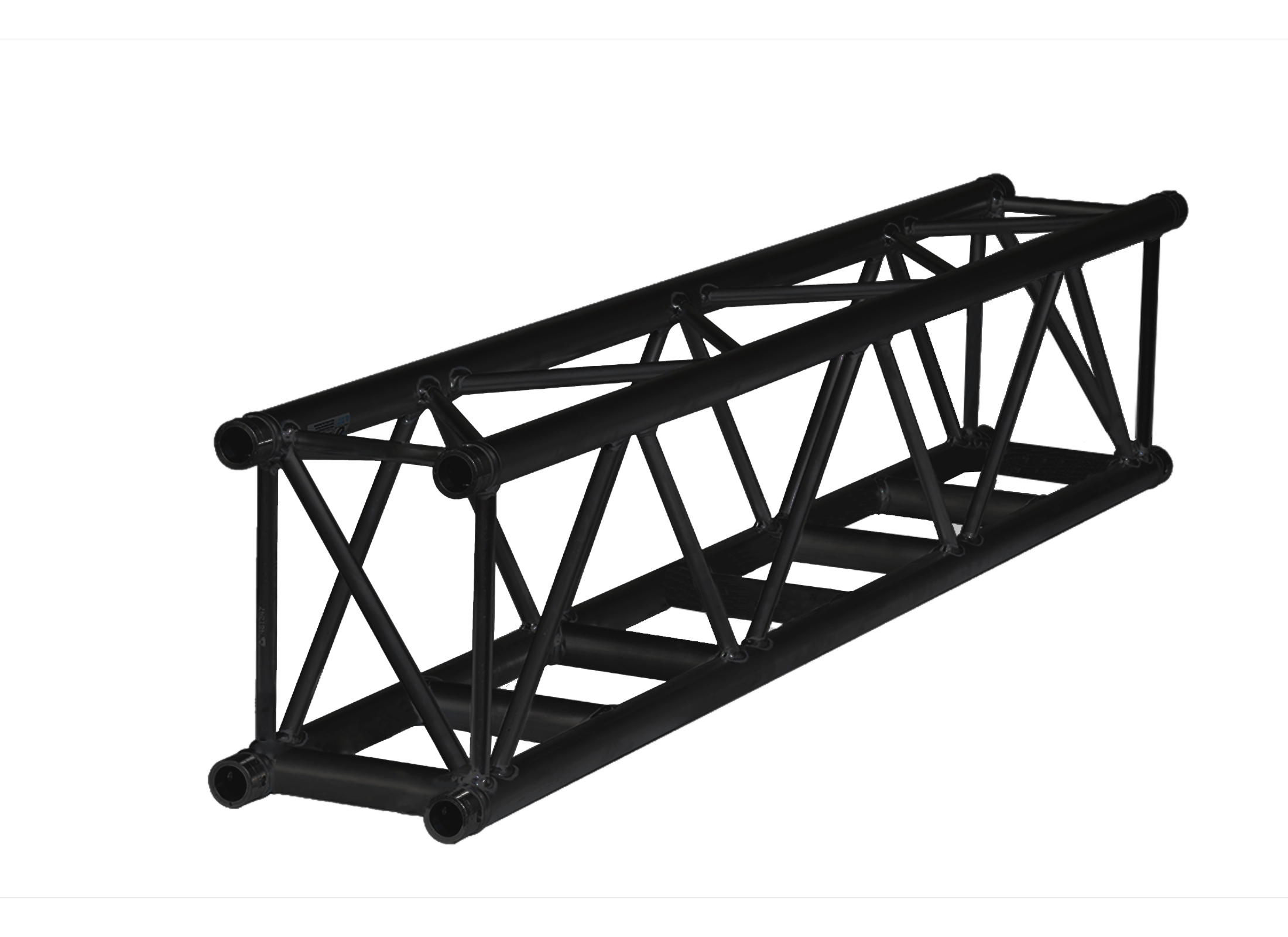 Prolyte S36R L300 black powder-coated rectangular truss section, 3 meters long.