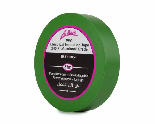 LeMark | Green PVC Tape | 19 mm x 33 m