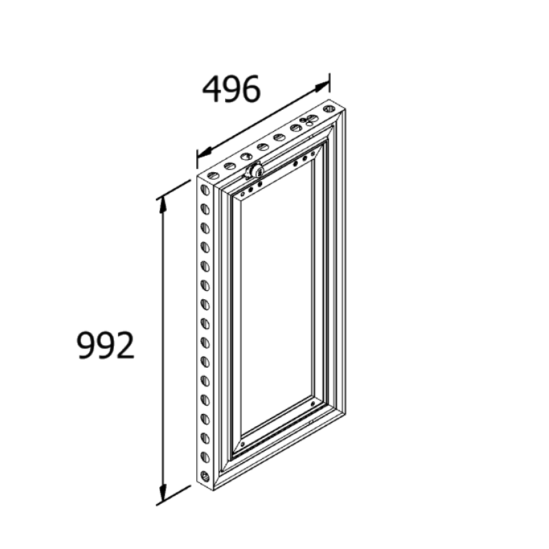 beMatrix | b62 | Single Locking Storage Door with Code Lock | 0496 x 0992mm - Image 1