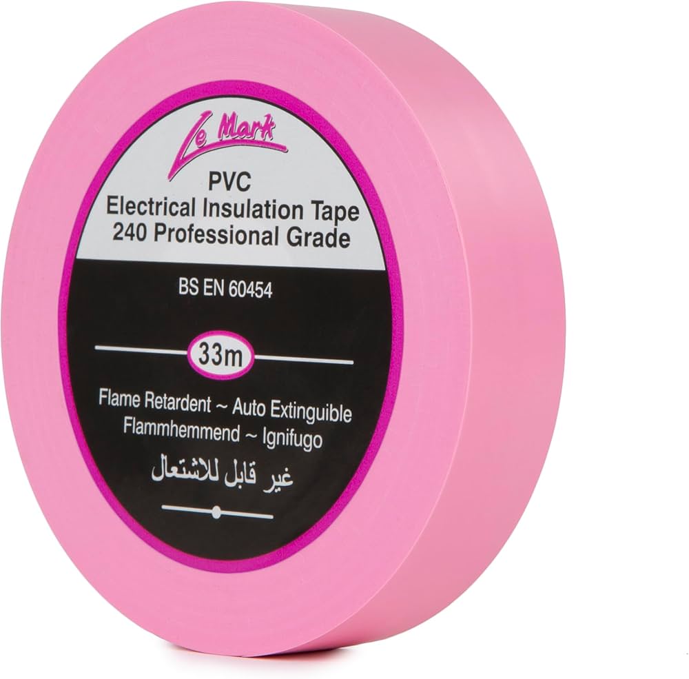 LeMark | Pink PVC Tape | 19 mm x 33 m