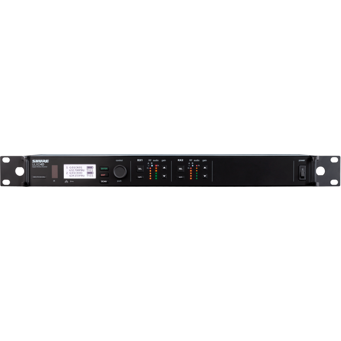 Shure ULXD4D - H51 | 2 channel wireless receiver