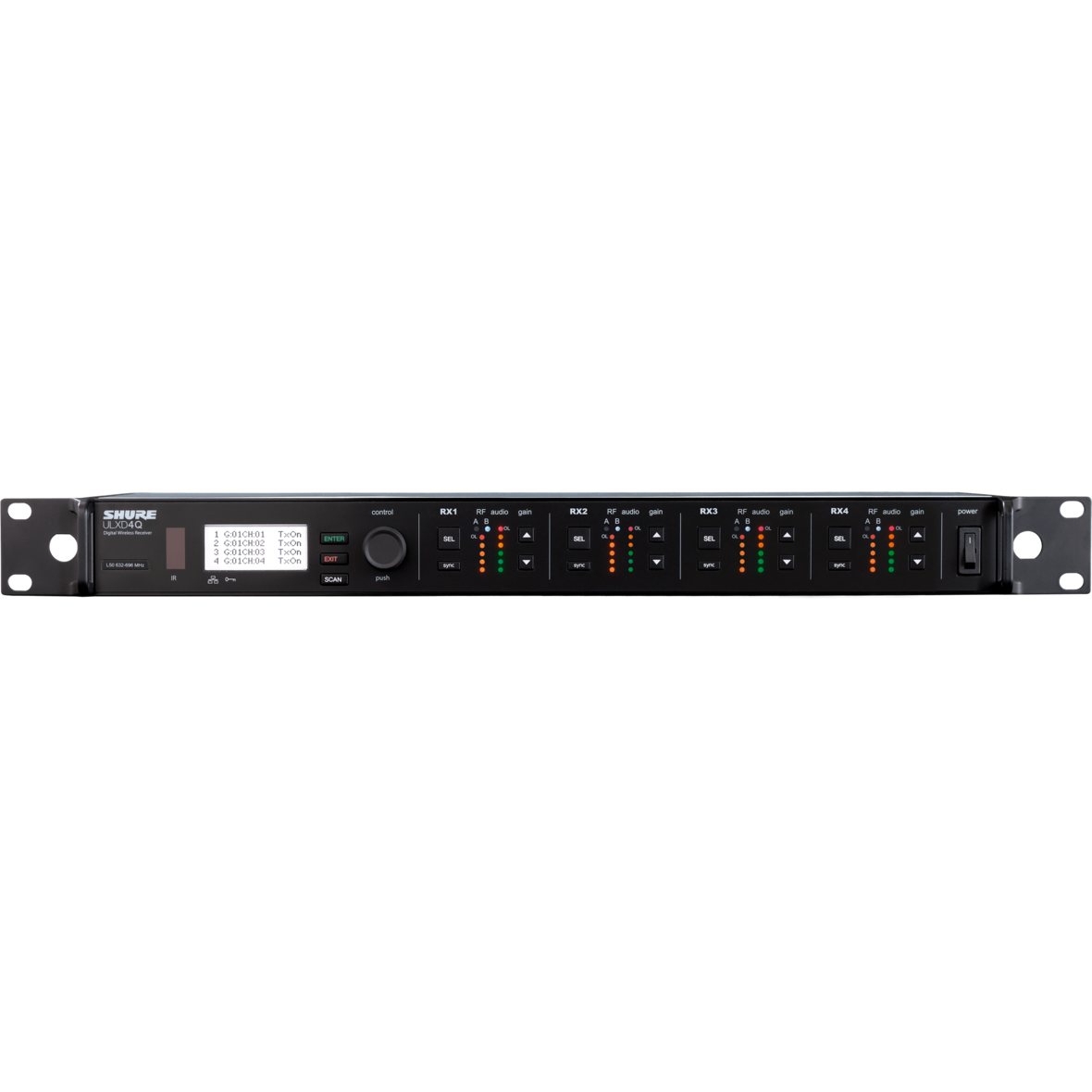 Shure ULXD4Q - H51 | 4 channel wireless receiver