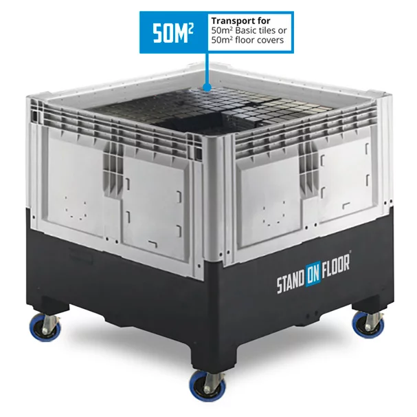 Stand-ON | Floor System | Flight case 50m2 floor (incl. wheels)