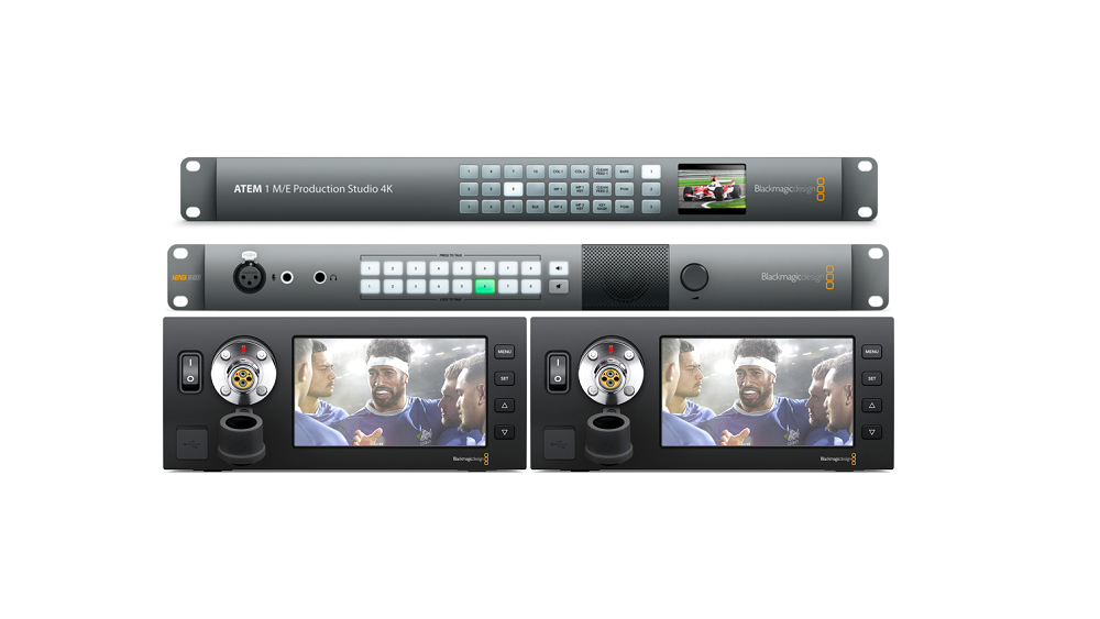 Blackmagic FOH camera kit | 2 x SMPTE Converter 1 x 1M/E Production Studio 1 x Talkback Converter