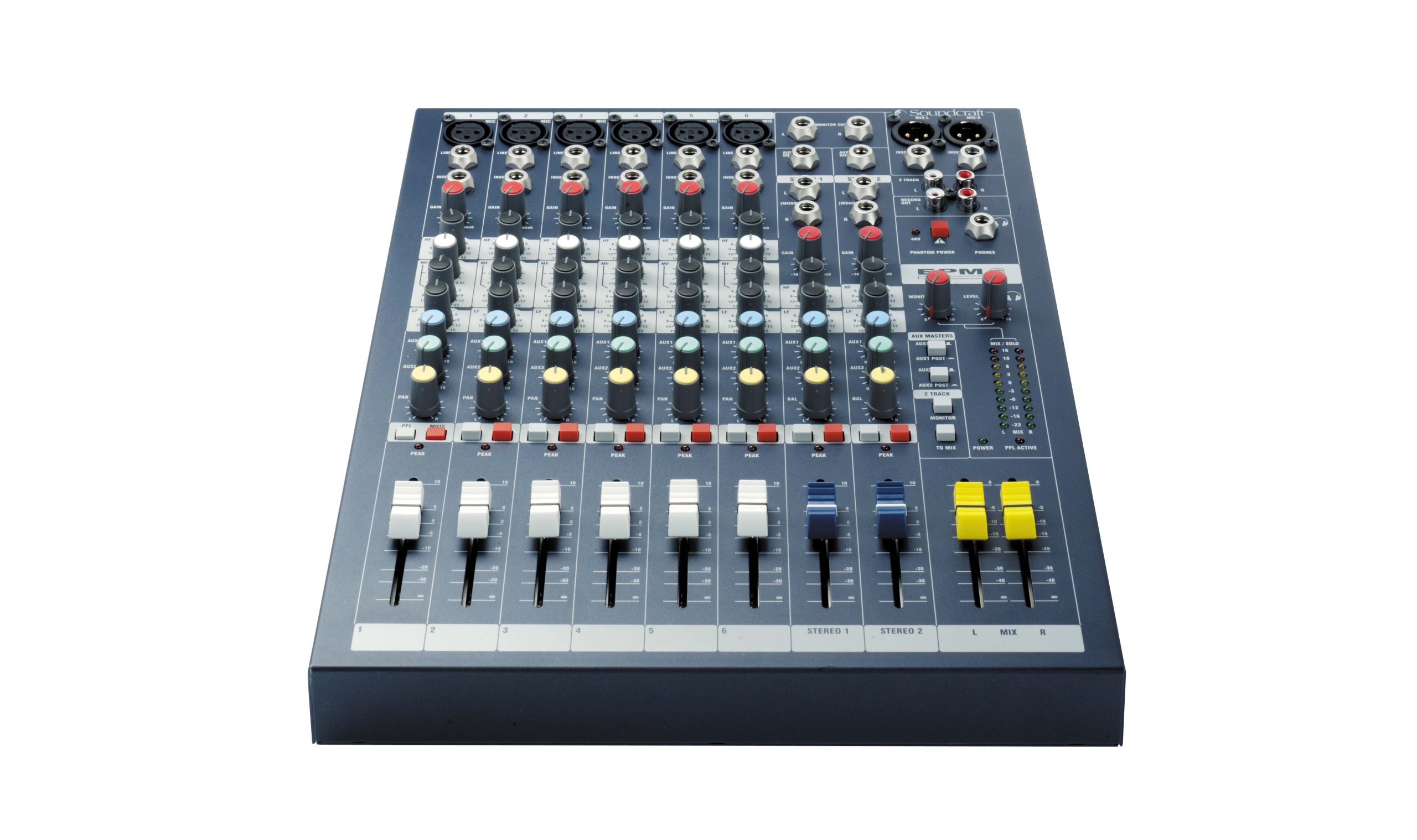 Soundcraft EPM6 | Analogue audio mixer 6 x mic in, 2 x stereo in
