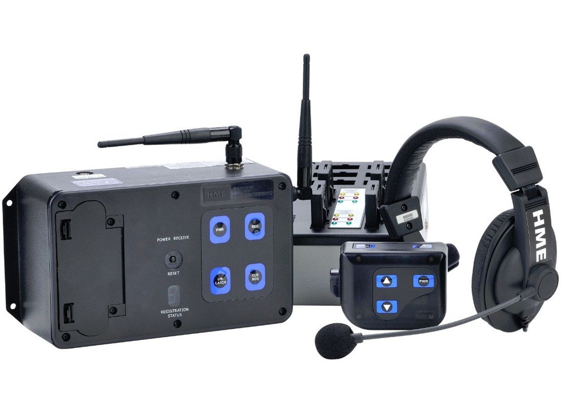 HME Wireless Intercom | 9 users (2 x charge stations, 9 x beltpack, 9 x headset)