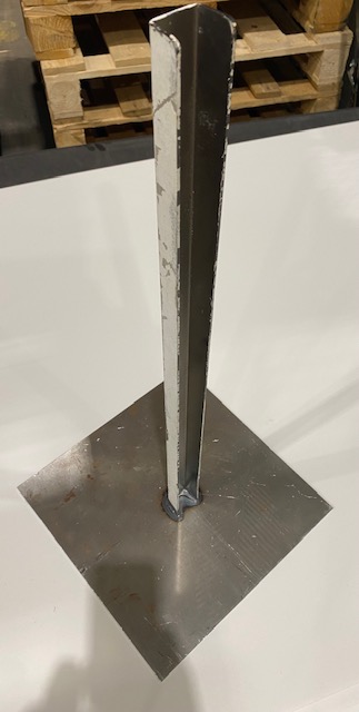 Exhibition wall 26mm U-beam | End piece, low,  square foot