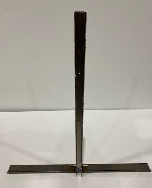 Exhibition wall 26mm U-beam | End piece, high, wide foot