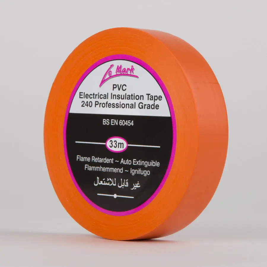 LeMark | Orange PVC Tape | 19 mm x 33 m
