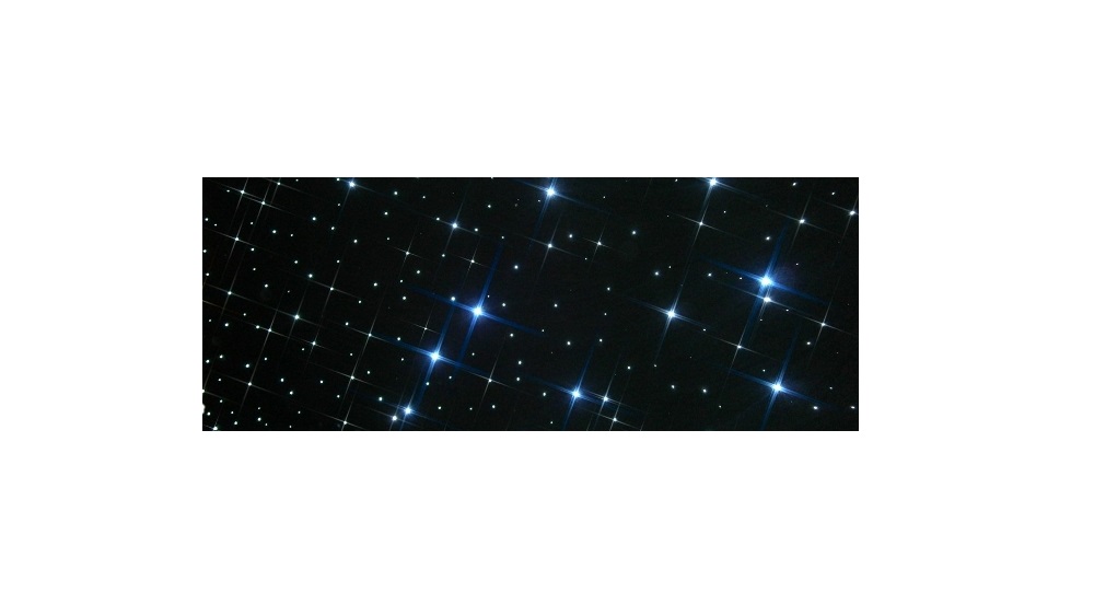 Backdrop Starcloth | molton, black, Star Cloth LEDJ W6 x H3 m | white LED