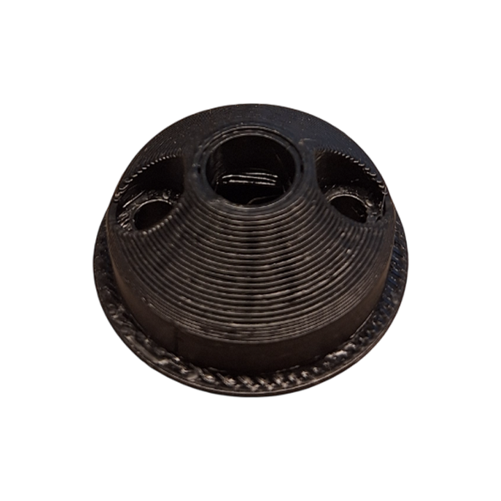 beMatrix | Desk Stud (3D printed Single Pin D30 M8 + 2x D4,5) | Adapted with Lip