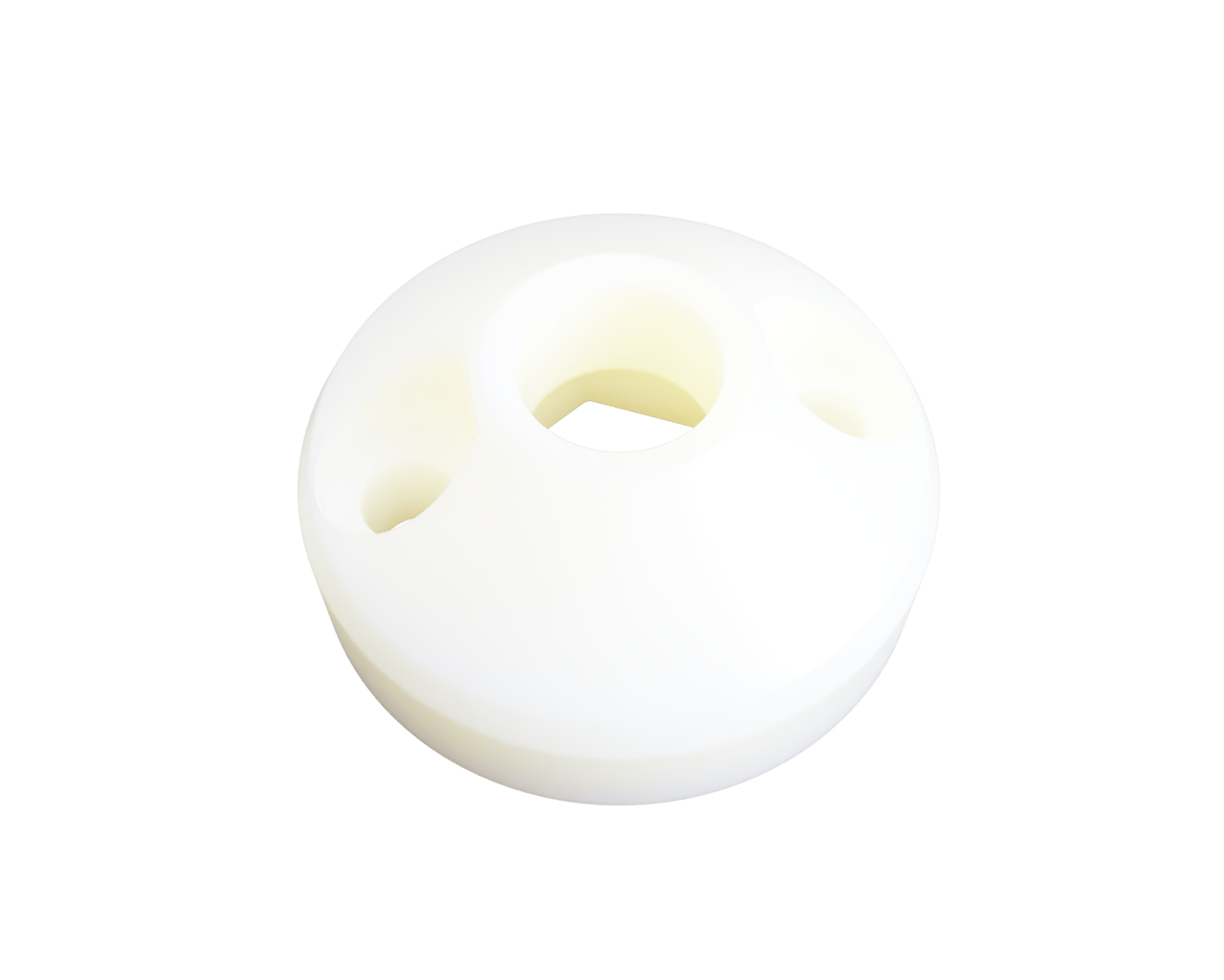 beMatrix | Desk Stud (3D printed Single Pin D30 M8 + 2x D4,5) | Adapted with Lip - Image 1