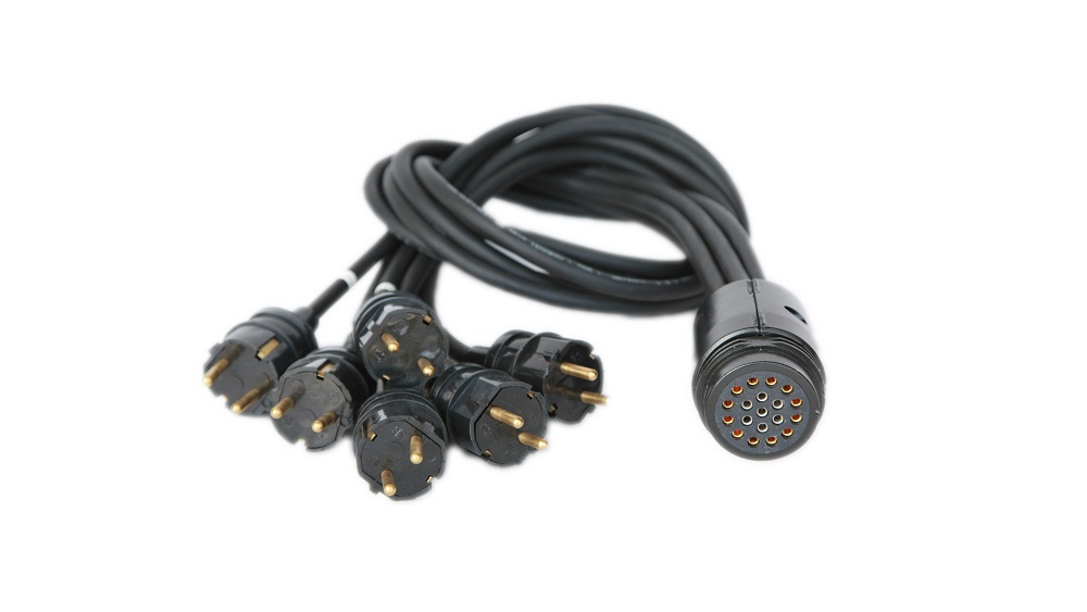 Socapex | Schuko plug x 6 - Socapex F