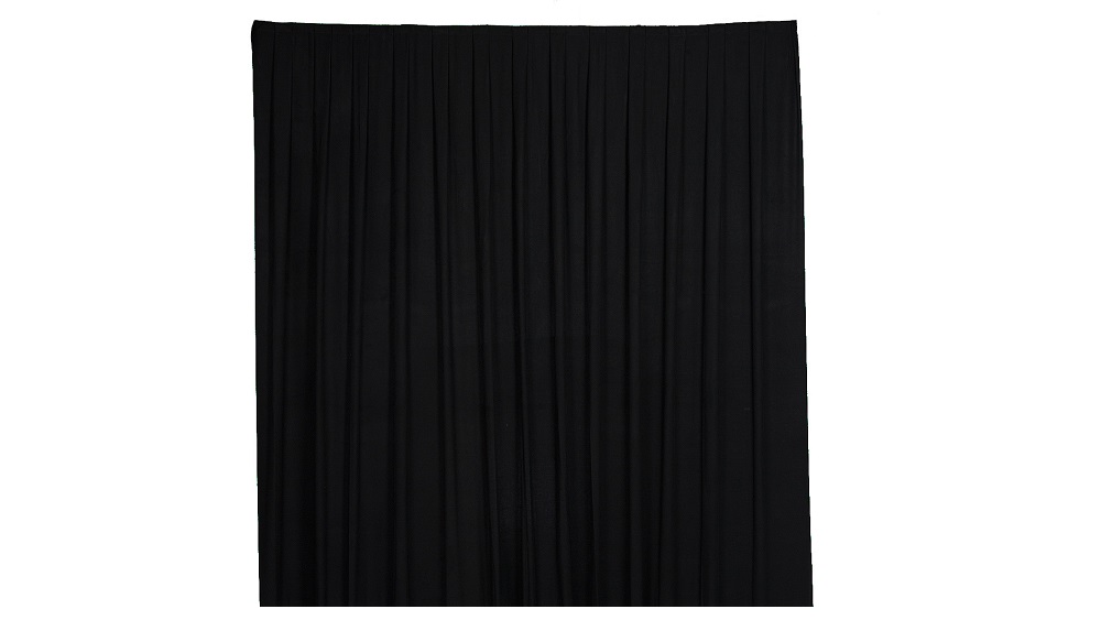Thearent | Pipe & drape Fabric, Black, Pleated(W3,2 x H3 m)