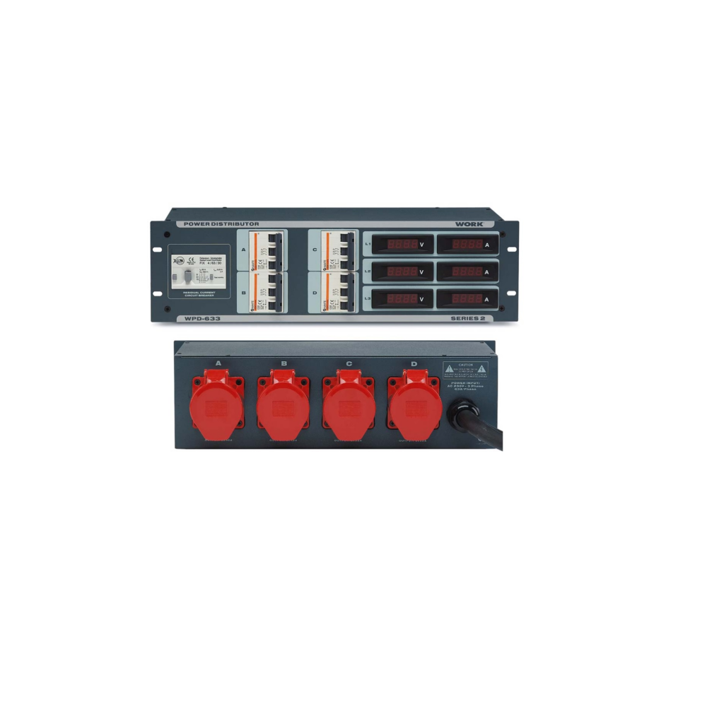 PDU Work WPD-633 v2 | 63A in | 4 x 32A out