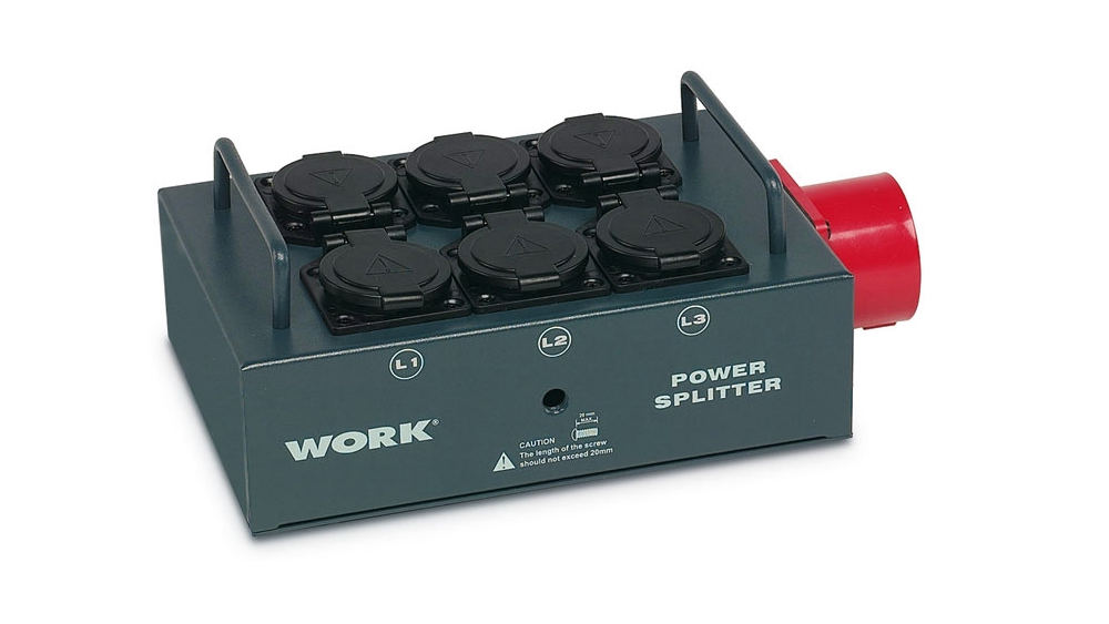 PDU Work Powersplitter | 16 A in | 6 x schuko out