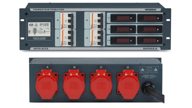 PDU Work WPD-633 v1 | 63A in | 2 x 32A out, 2 x16A out