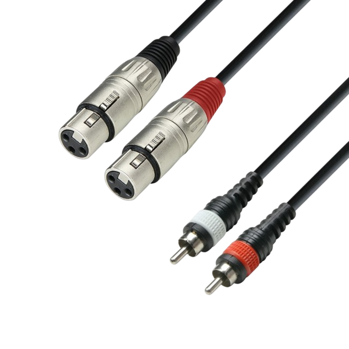Adapter Cable | 2 x RCA (male) to 2 x XLR (female)