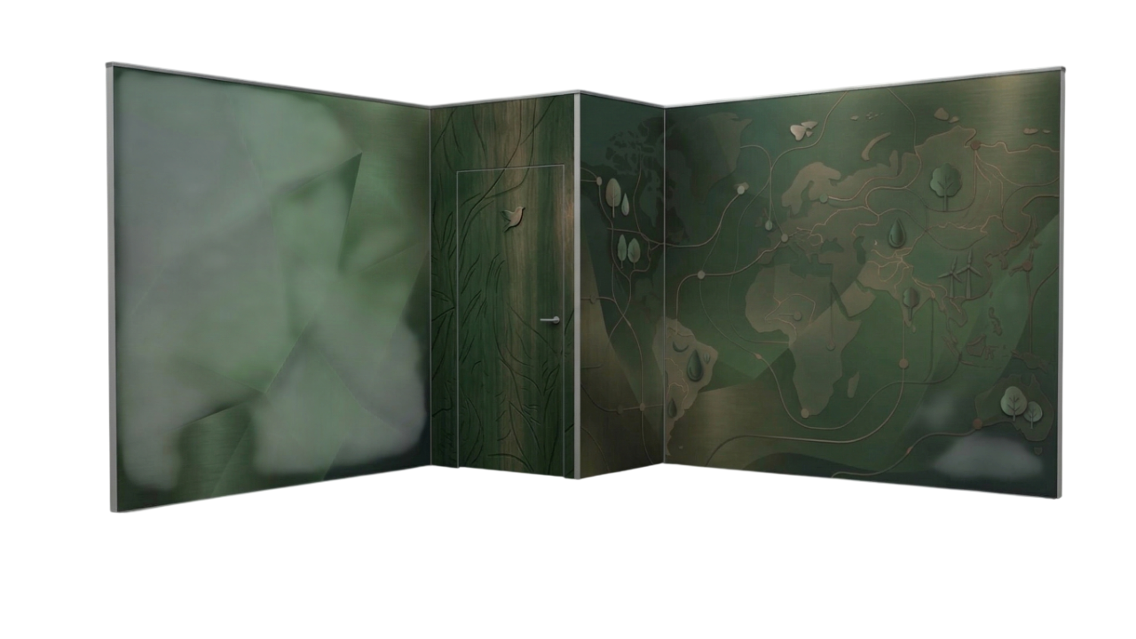 beMatrix package | L Wall | 4x4m | incl storage