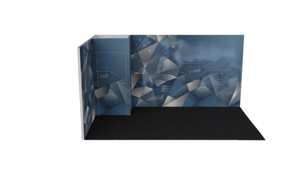 beMatrix package | L Wall | 3x4m | incl storage