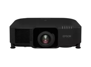 Epson EB-PQ2216B 16,000-Lumen 4K 3LCD Laser Projector in black finish.