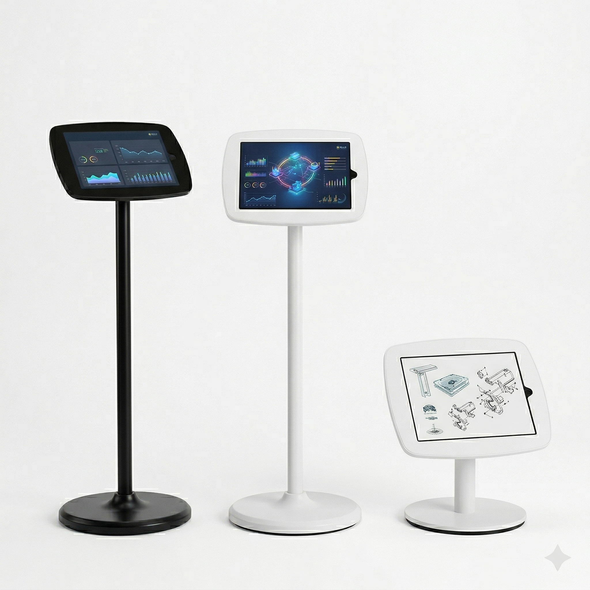 Bouncepad | iPad 10.2 Floorstand Black |No Access - Image 1